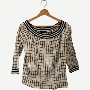 NWT Doe & Rae Striped Off the Shoulder Freely Top
